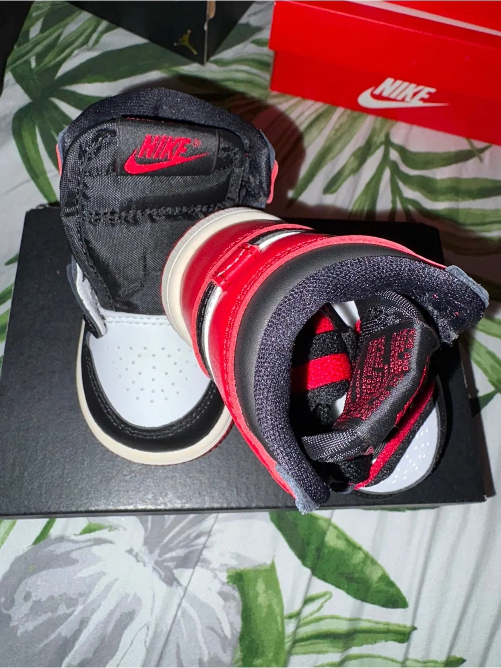 Nike Kids Black, White & Red High-Top Sneakers